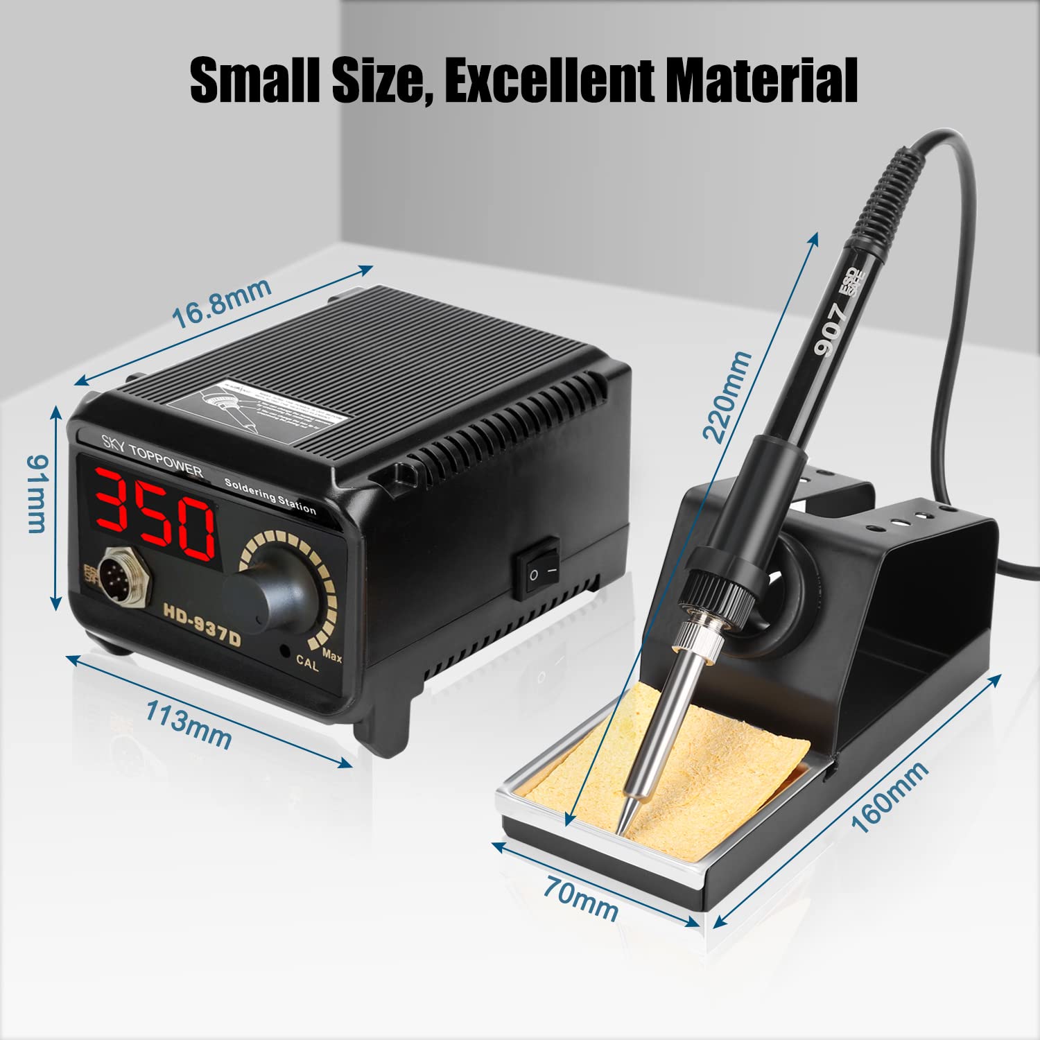 60W Digital Soldering Iron Station Kit，Anti-Static Solder Station，ESD Safe, with °C/°F Display ，DIY Tools - Image 4